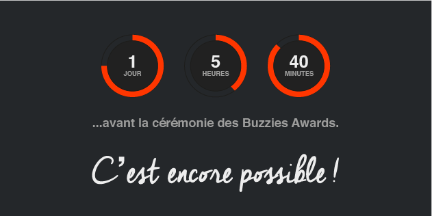 Il reste 1 jour, 0 heure et 12 minutes. C'est encore possible. Courage !